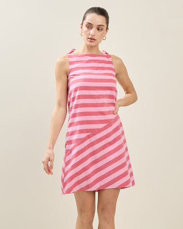 Striped Shift Mini Dress