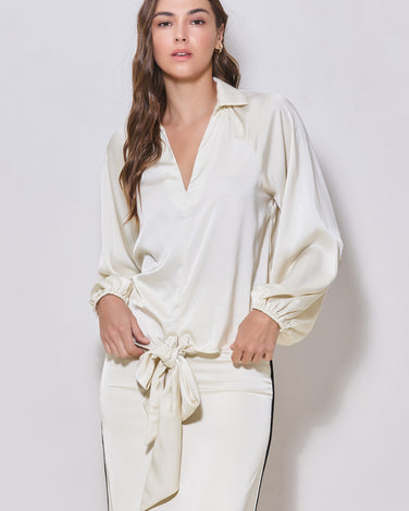 Tie-front Top
