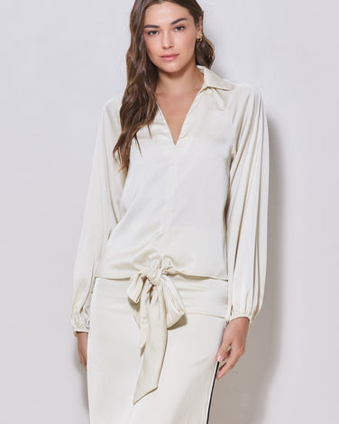 Tie-front Top