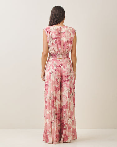 Pleated wide leg pants