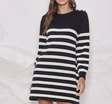 Striped Mini Sweater Dress