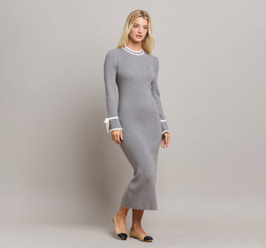 Bow Sleeve Sweater Dress