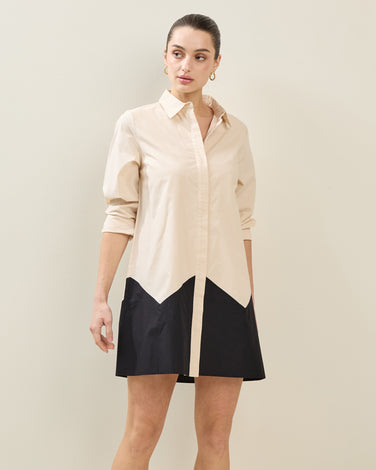Two-tone Shirt Dress