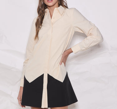 Two-tone Shirt Dress