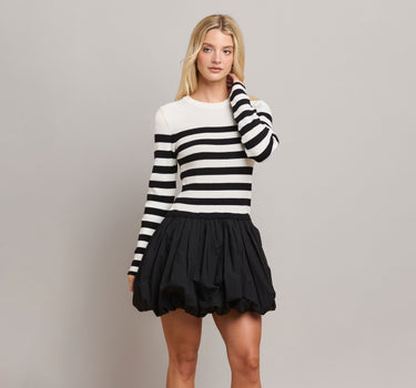 Striped Mini Bubble Dress