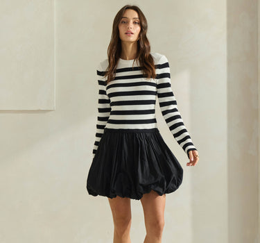 Striped Mini Bubble Dress