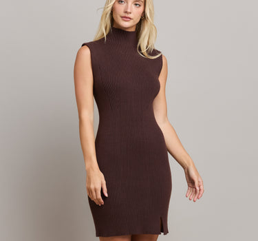 Sleeveless Mockneck Mini Dress