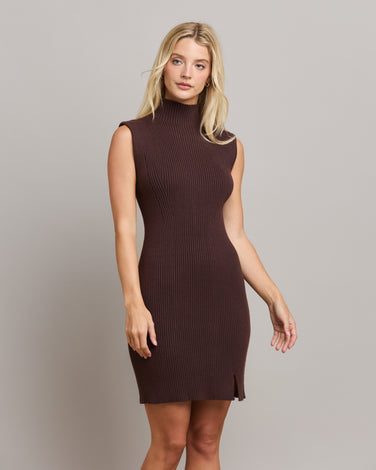 Sleeveless Mockneck Mini Dress