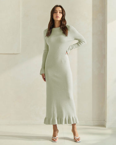 Open Bow Back Maxi Dress