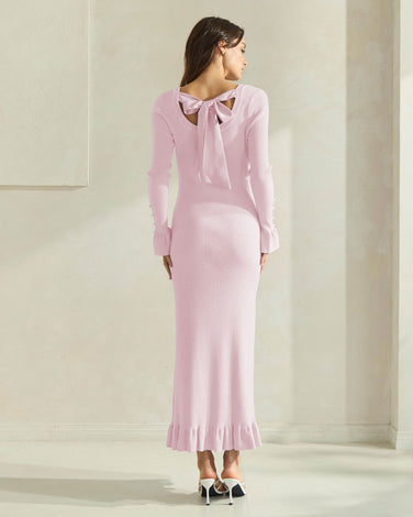 Open Bow Back Maxi Dress