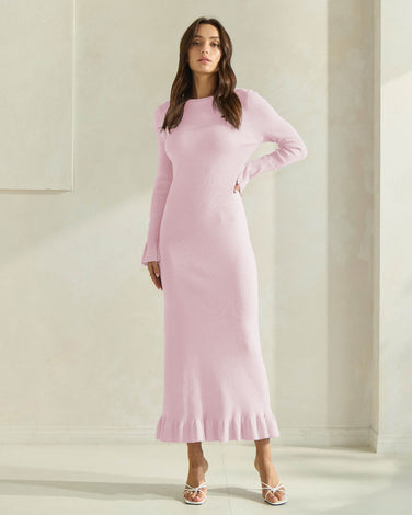 Open Bow Back Maxi Dress