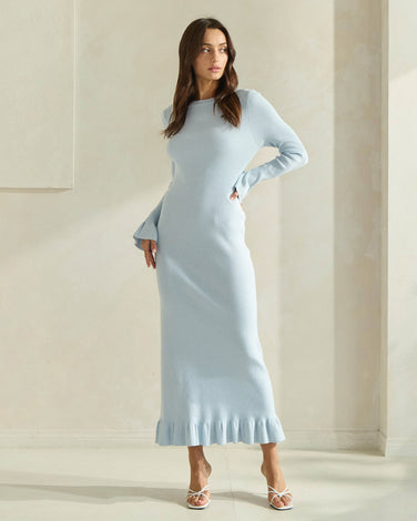 Open Bow Back Maxi Dress