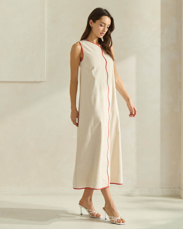 Sleeveless Linen Maxi Dress