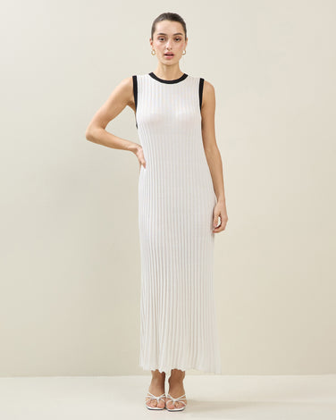 Contrast Ribbed Kit Maxi Dress