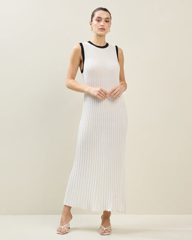 Contrast Ribbed Kit Maxi Dress