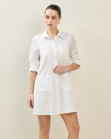 Eyelet Shirt Dress