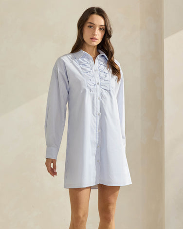 Striped Mini Shirt Dress