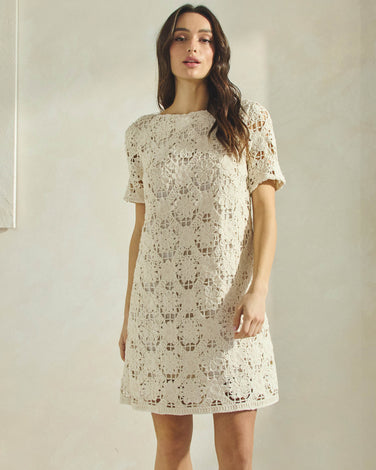 Floral Lace Mini Dress