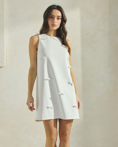 Bow Shift Mini Dress
