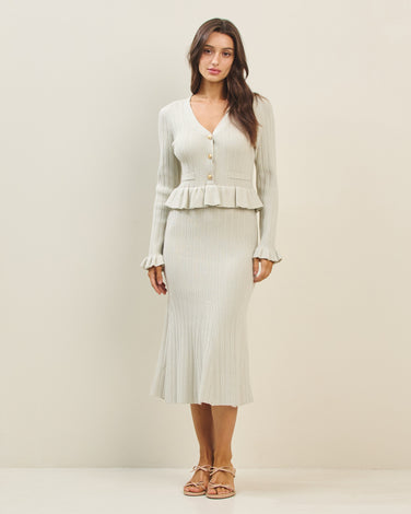 Ruffle sweater dress