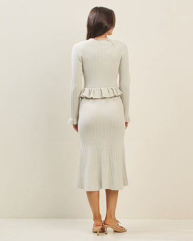 Ruffle sweater dress