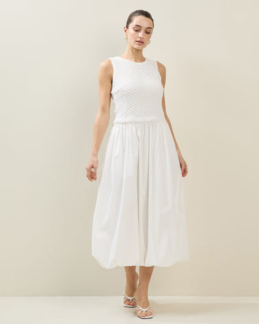 Sleeveless Bubble Maxi Dress