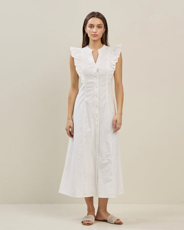 Ruffled Cotton Maxi Dress