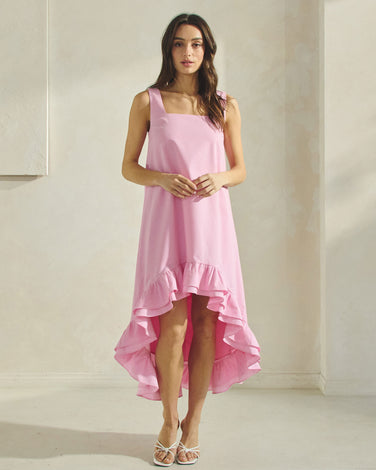 Ruffle High Low Dress