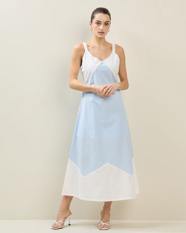 Two-tone Maxi Dress