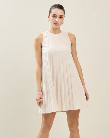 Pleated Mini Dress