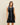 Frayed denim trim dress