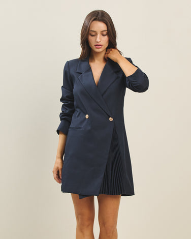 Blazer pleated mini dress