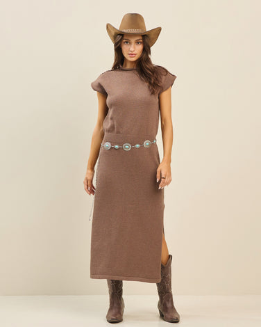 Mockneck sweater dress