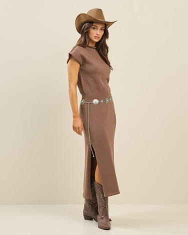 Mockneck sweater dress