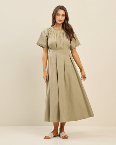 Bow open back dress
