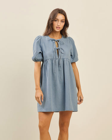 Denim babydoll dress