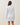 Contrast knit dress in sky/white