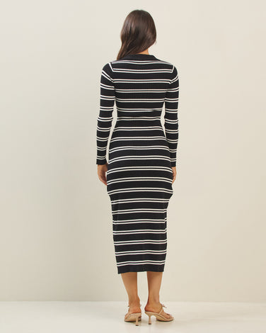 Striped knit dress