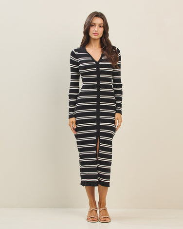 Striped knit dress