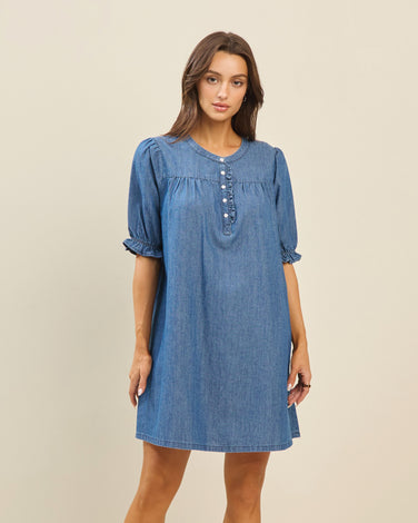 Denim mini dress