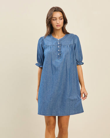Denim mini dress