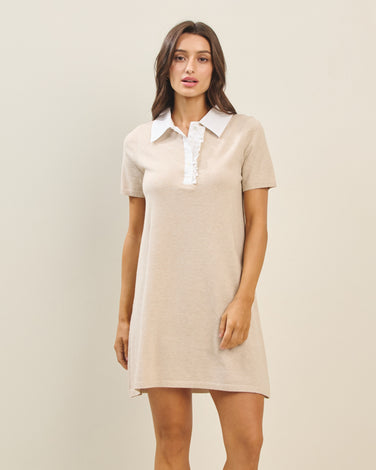 Colorblock polo dress
