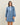 Lace trim denim dress