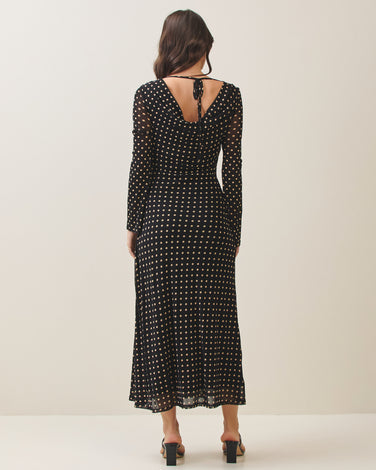 Polka dot mesh dress
