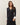 Jewel button two-tone sweater dress