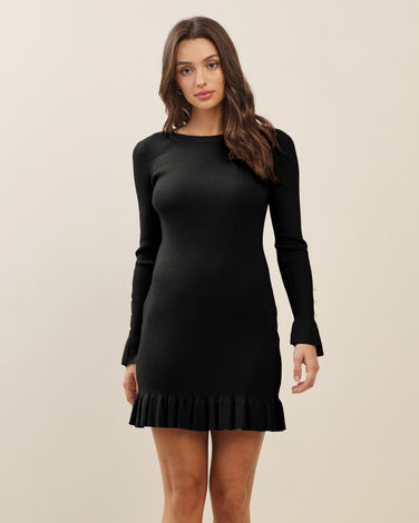 Bow open back mini dress