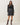 Contrast knit mini dress