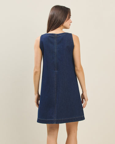 Denim shift dress