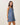 Denim star embroidery mini dress