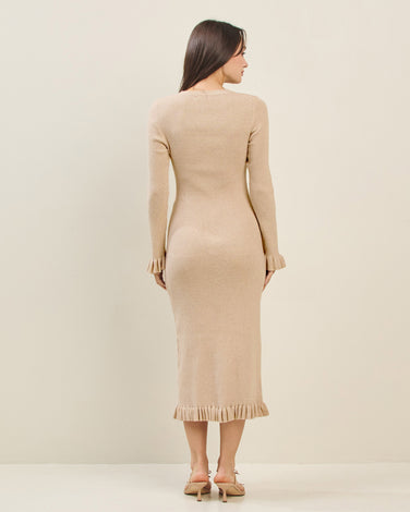 Ruffle knit dress